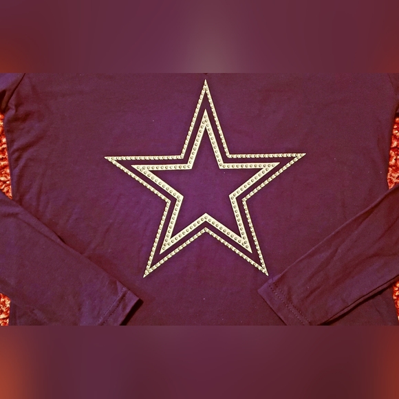 Woman's DALLAS COWBOYS "Piva" Navy Blue Long Sleeve Shirt(S,M,L,XL, 2XL,… - Picture 2 of 5